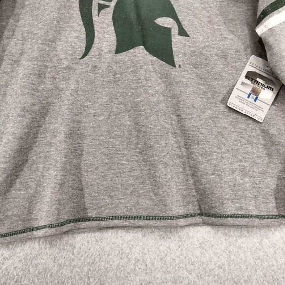 NWT Stadium Athletics Sweatshirt Womens Large Michigan State Spartans Boxy Crop - Picture 3 of 11